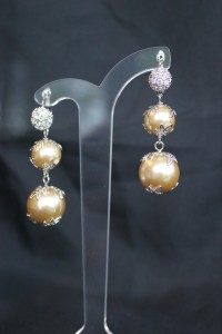 Champagne pearl earrings ME303